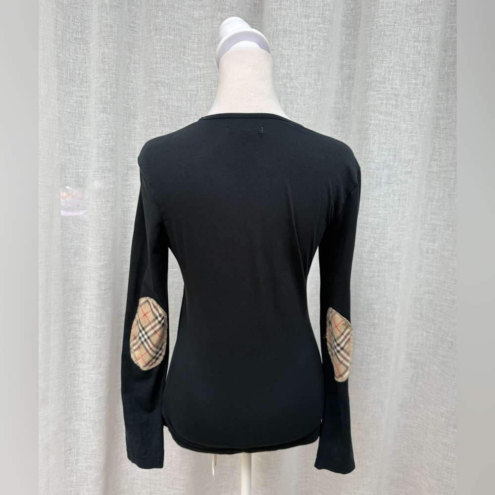 Burberry London black long sleeve v neck top - Picture 3 of 11